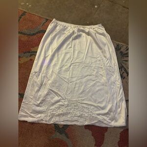 Elegant White Lace Trim Slip